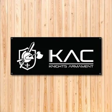 KNIGHTS ARMAMENT COMPANY KAC 5’ X 2’ VINYL BANNER CUSTOM RIFLE LOGO DESIGN