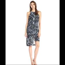 $395 NWT Halston Heritage Feather Vulcan Dress Size 2