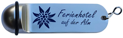 HOTEL Schlüsselanhänger 110x30mm Groß inkl. Wunschgravur Ferienwohnung Hostel
