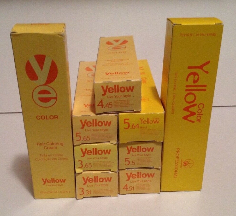 Yet Color YE Color YELLOW LIVE YOUR STYLE PERMANENT HAIR COLOR YOUR CHOICE 3.42 ...