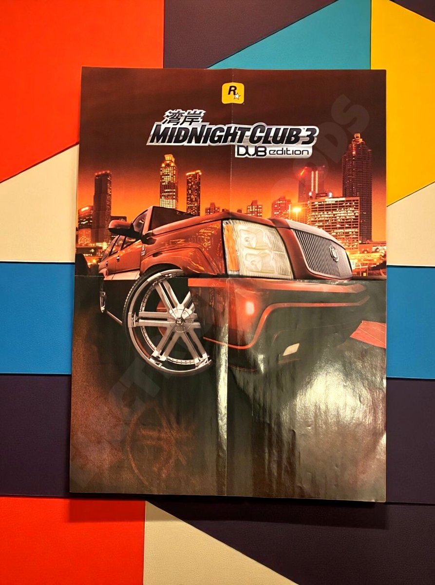 ROCKSTARR GAMES MIDNIGHT CLUB 3 DUB EDITION POSTER/ POSTER