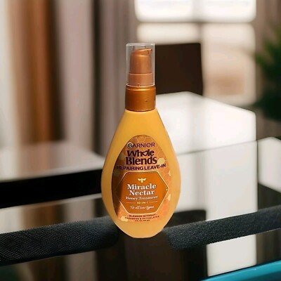 Garnier Whole Blends Repairing Leave-in Miracle Nectar Hair Cream, 5 fl oz, New