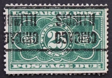U.S. Used #JQ5 25c Parcel Post, Superb Jumbo. Chicago Pre-Cancel. A Gem!