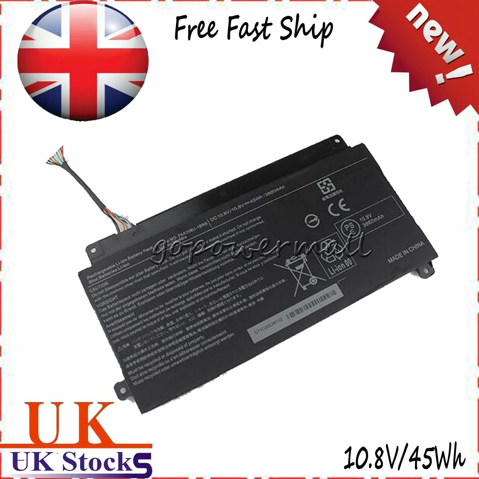 New for Toshiba Chromebook 2 Battery PA5208U-1BRS CB35-B3340 CB35-B3330 A16