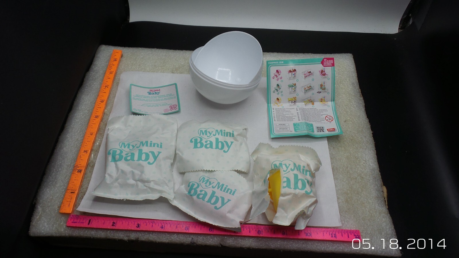 ZURU 5 SURPRISE MY MINI BABY YELLOW STROLLER SET WITH BABY AND MORE