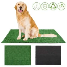 Puppy Pet Potty Training Pee Indoor Toilet Dog Grass Pad Mat Turf Patch Washable