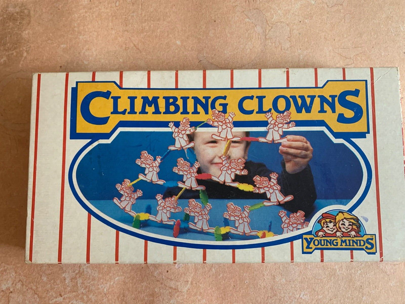 Vtg Climbing Clowns Game 1984 Invicta RARE HTF Ages 3+ Young Minds Good Gift Kid