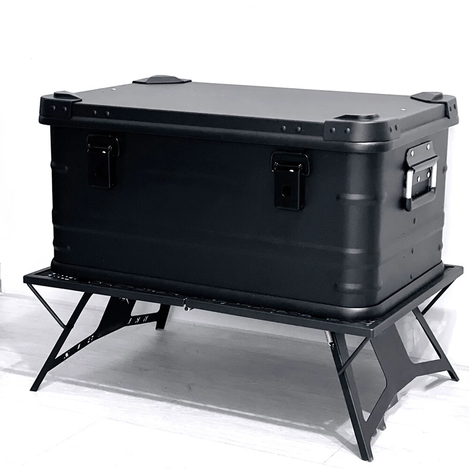 Estuche de transporte protector duro de aluminio portátil apilable caja de almacenamiento cerradura segura  Foto 3 de 4