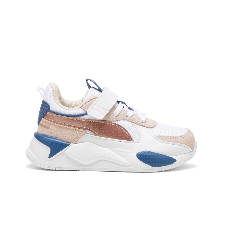 Повседневные кроссовки-слипоны Puma RsX Metallic для маленьких девочек, синие, розовые, белые
