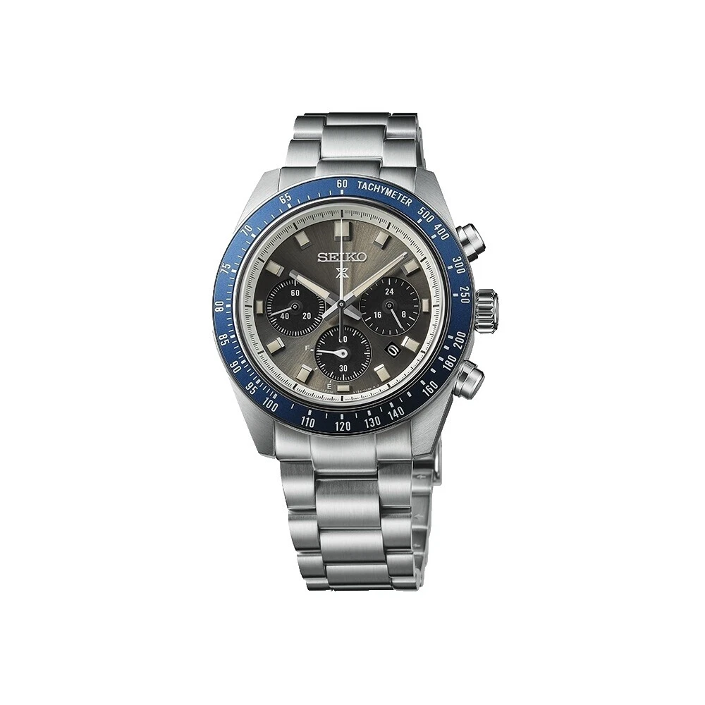 Seiko Solar Stainless Steel Band Wristwatches with Chronograph