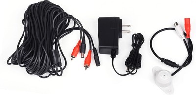 Tonton High Sensitive Weatherproof Preamp Microphone Audio pickup set, Black 
