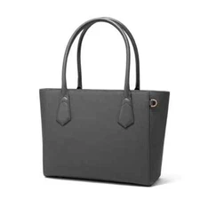 DAGNE DOVER Graphite Gray Classic Coated Canvas Tote 13" Laptop Business School