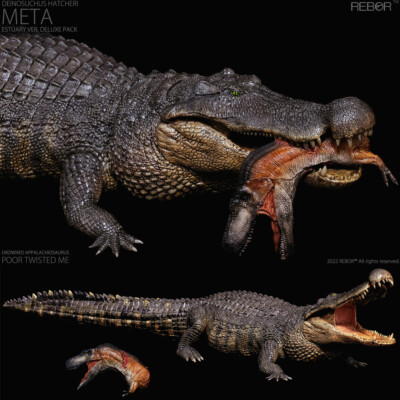 REBOR Deinosuchus Hatcheri Crocodile Model META Deluxe Pack 1/35