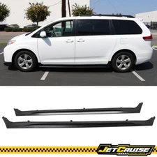 Fits 11-17 Toyota Sienna XL30 LE XLE MP Style Side Skirts Rocker Panels ABS 2pcs