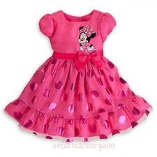 NUOVO Vestito Bambina Minnie Mouse Rosa Vestito Principessa, Abito da Festa Vestito Fantasia Estate