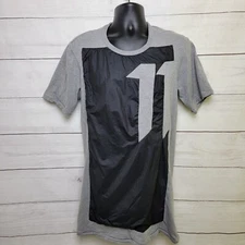 11 By Boris Bidjan Saberi Short Slv Block Print Long Line Tee T-Shirt S EUC