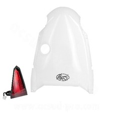 MTKT KOTFLÜGEL HINTEN MIT SCHREISCHEINWERFER, WEISS