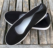 ❤️ NEU! Slipper Balerinas Slip in Sneaker Schuhe Baumwolle Canvas schwarz 40