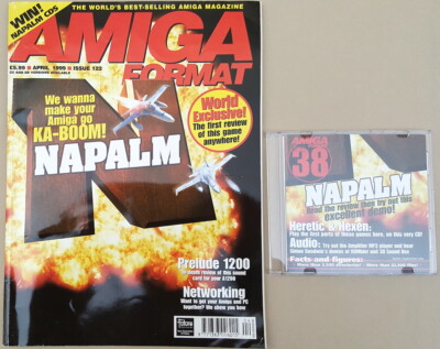 Amiga Format Magazine w/CD  April1999 NAPALM Game Demo Virus Checker 2 +MORE