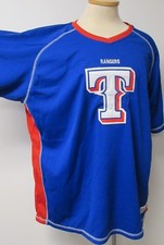 TEXAS RANGERS BLUE & RED SHORT SLEEVE DYNASTY SERIES MAJOR LEAGUE BASEBALL SZ XL