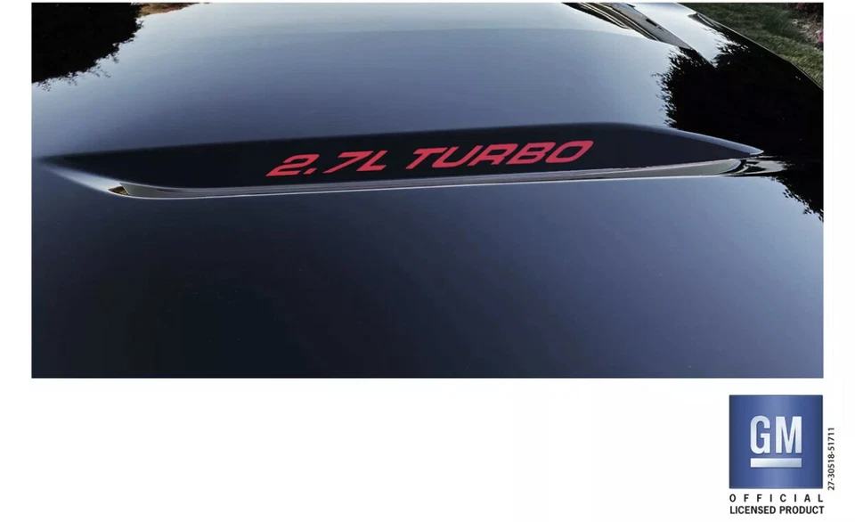 Chevy Silverado 1500 2019 20 21 22 2,7 L turbo capó letras juego de calcomanías Foto 4 de 4