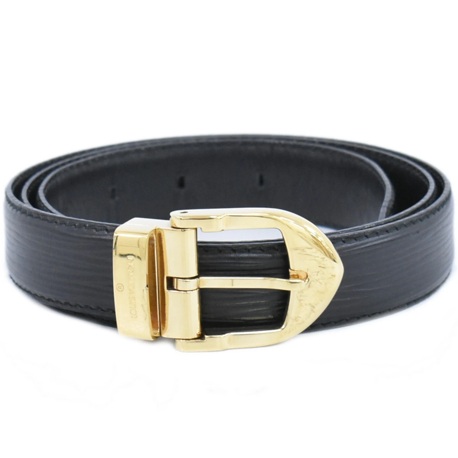 LOUIS VUITTON（LV） Louis Vuitton Epi cintura in pelle nera #85 34