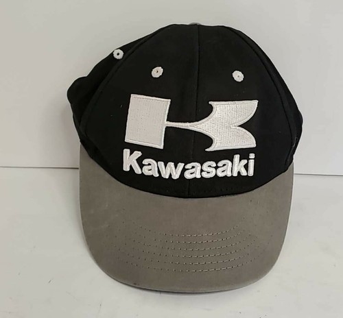 Black Kawasaki FlexFit Hat Baseball Cap 