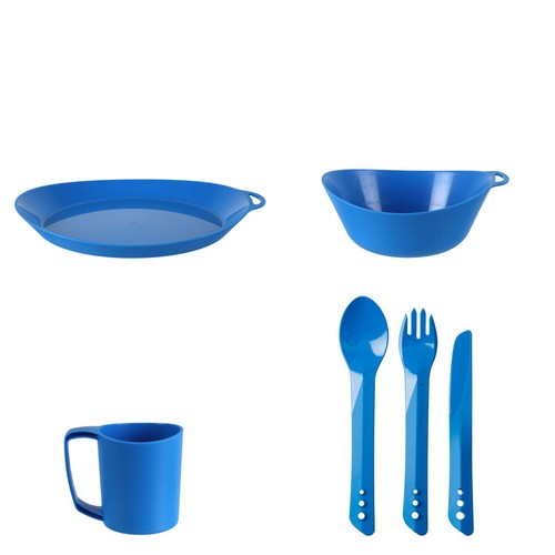 Lifeventure Ellipse Plastic Camping Tableware Set Plate, Bowl, Mug
