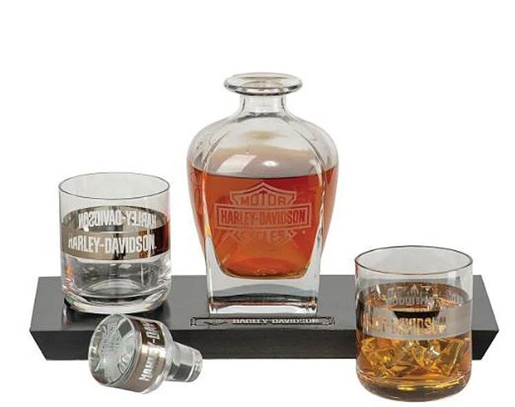 Harley davidson decanter set deals