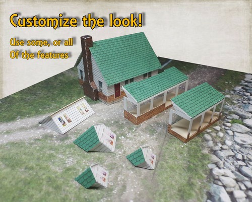 N Scale Building - Pre-Cut CARDSTOCK PAPER Cape Cod Style House CCN02 - Bild 6 von 8
