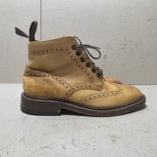 Loake 1880 Burford 2 Tan Brown Leather Derby Brogue Boots Shoes UK 7 F US 8 Eu41