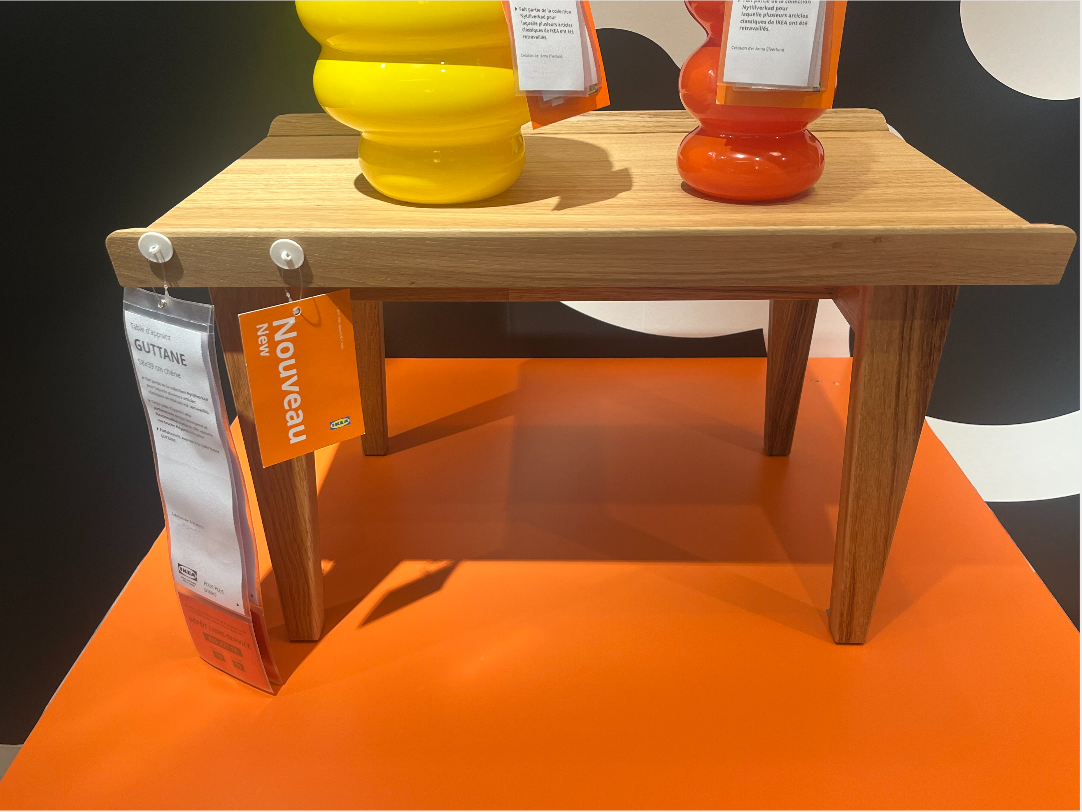 New IKEA GUTTANE Side Table Oak 58x39 cm (22 ⅞x15 ⅜ 