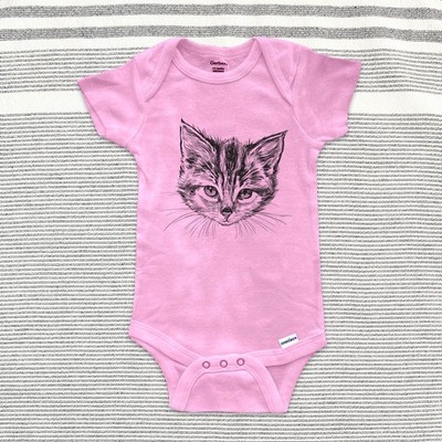 Cat Face pet zoo animal - Baby Bodysuit Infant Toddler Youth Shirt