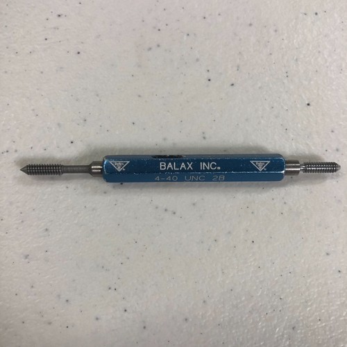 Balax 4-40 UNC-2B Plug Thread Gage Double End Go/No-Go - Picture 2 of 9
