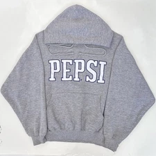 Vintage 90’s Nothing Else Is A Pepsi Gray Embroidered Hoodie Promo Size Men’s XL