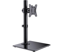 Single Monitor Stand for 13"-32" Screens, Freestanding Arm, Portable, Modern