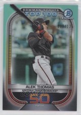 2021 Bowman Scouts Top 100 Aqua Refractor 29/125 Alek Thomas #BTP-50 04cw