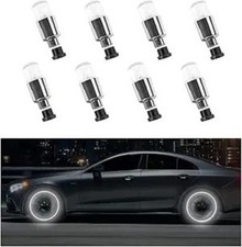 8pcs White Led Tire Valve Stem Cap Lights Neon Spoke Flash Light Color White 8pcs White Led Tire Valve Stem Cap Lights Neon Spoke Flash Light Color White