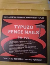 200 pcs Typuzo Fence Nails, replaces wire fence staples, Quick Reusable