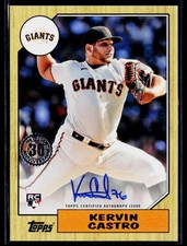 2022 Topps Kervin Castro 1987 35th Anniversary Rookie Auto RC #87BA-KC Giants