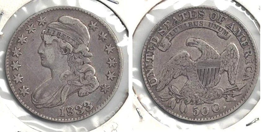 1833 Year US Early Half Dollar Coins (1794-1839) | Updated Oct 2026