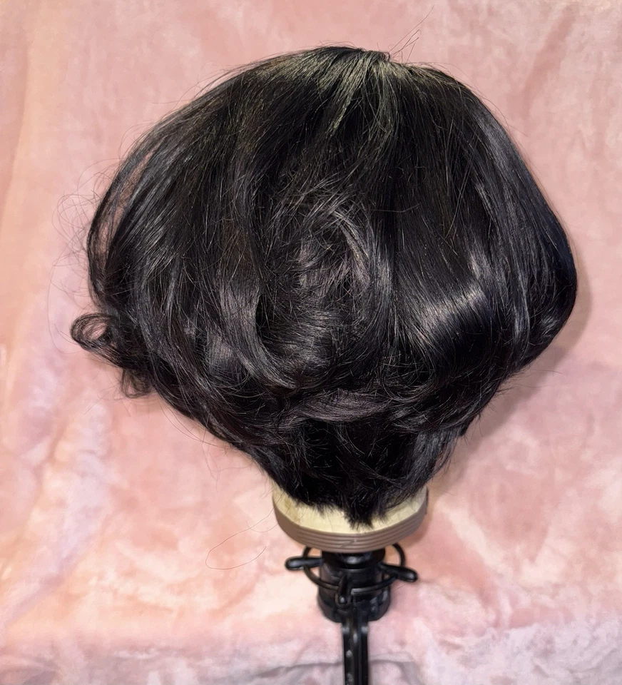 Short Bob Human Hair Wig Side Part - Image 4 of 4