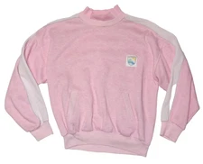 Vintage 90s Gitano Med Mock Neck Sweatshirt Women's Pink Palm Tree READ