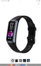 Fitness Activity Tracker Black IP68 Waterproof Heart Rate Blood Oxygen Sleep To…