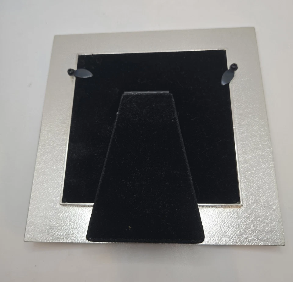 Marco de fotos Market Bazaar 4x4 estampado animal estrás bronce y negro plata Foto 2 de 4