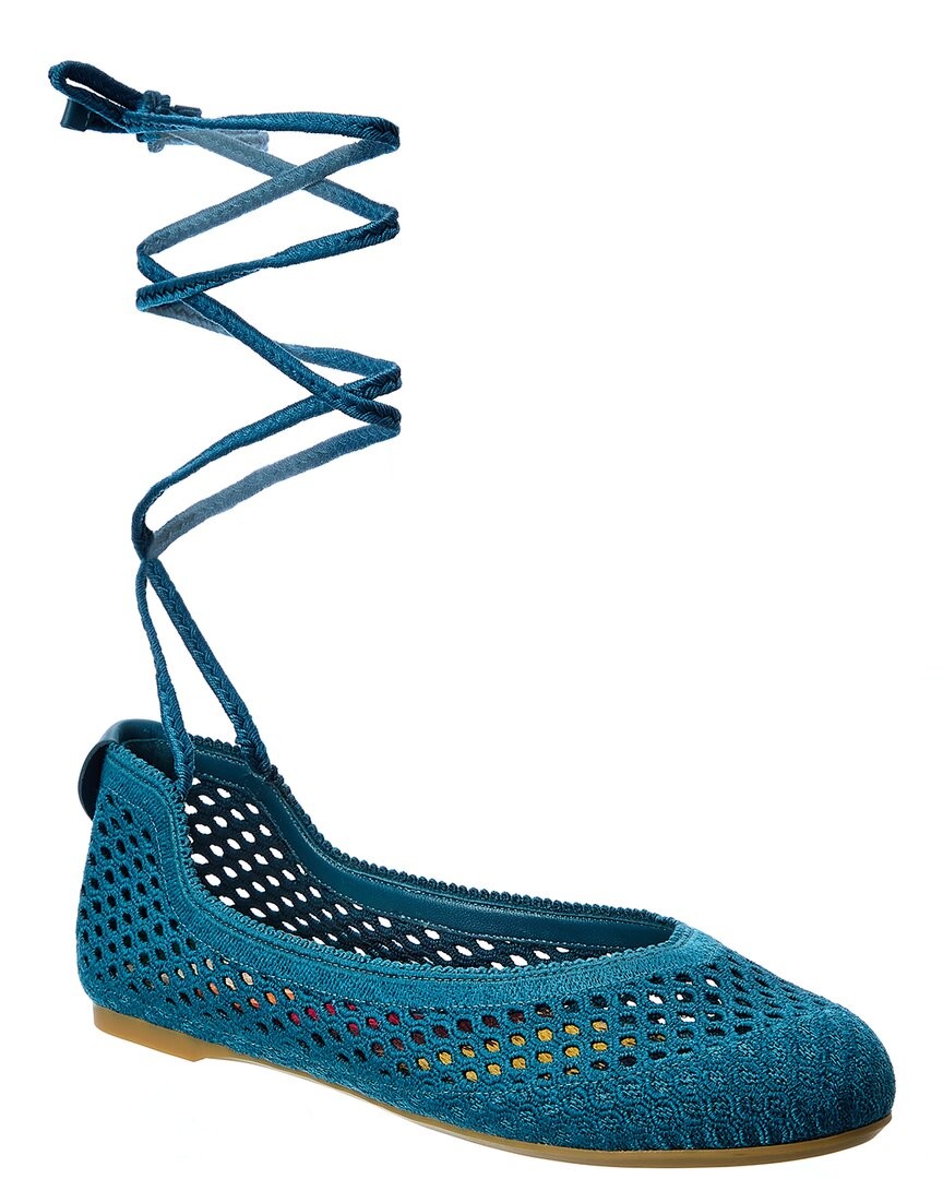 Dior Poeme Ballerina Flat Womens Blue 36 135690₽