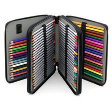 Btsky Deluxe Pu Leather Pencil Case For Colored Pencils - 120 Slot Pen
