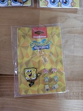 SpongeBob SquarePants Jewelry Set Necklace Earrings Pin Official Nickelodeon