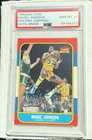 Magic Johnson Signed 1986-87 Fleer #53 (PSA Encapsulated) Auto Grade PSA 10
