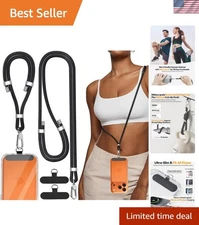 Hands-Free Adjustable Phone Lanyard with Wrist Strap - Perfect for Active Life